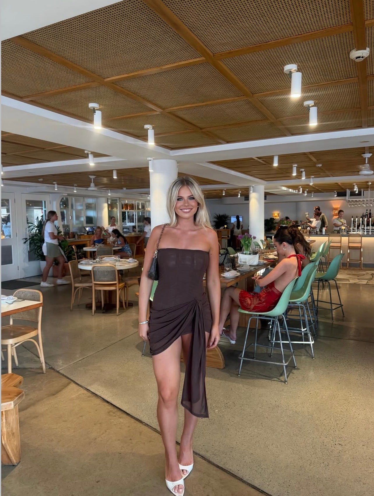 Leau Mira Mesh Corset dress