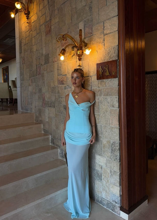 slim fit dress slacks Hallie Gown Citrus — Maxi Dresses